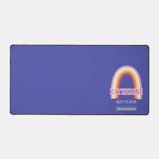 Regenbogen Blau Schreibtischunterlage (Vorderseite)
