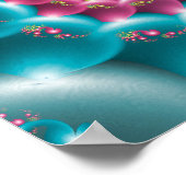 Regenbogen Blau Spirale Poster (Ecke)