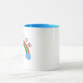 Regenbogen, Blaue Wasserfarbe und benutzerdefinier Tasse (Zentrum)
