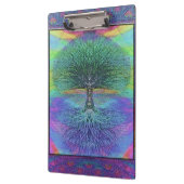Regenbogen-blauer und grüner gefärbt Baum Klemmbrett (Links)