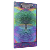 Regenbogen-blauer und grüner gefärbt Baum Klemmbrett (Rechts)