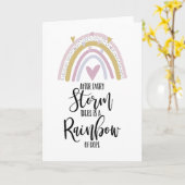 Regenbogen bleibe einen starken Fehlgeburtsverlust Karte (Gelbe Blume)