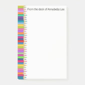 Regenbogen-Bleistifte Post-it Klebezettel (Vorderseite)