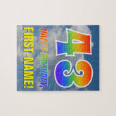 Regenbogen-Blick "43" u. "ALLES GUTE ZUM Puzzle (Horizontal)