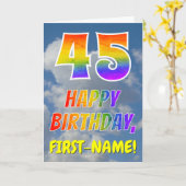 Regenbogen-Blick "45" u. "ALLES GUTE ZUM Karte (Gelbe Blume)