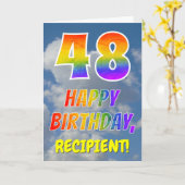 Regenbogen-Blick "48" u. "ALLES GUTE ZUM Karte (Gelbe Blume)