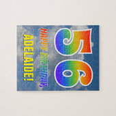 Regenbogen-Blick "56" u. "ALLES GUTE ZUM Puzzle (Horizontal)