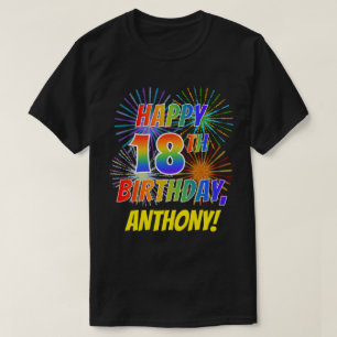 Regenbogen-Blick GLÜCKLICHER 18. GEBURTSTAG; T-Shirt