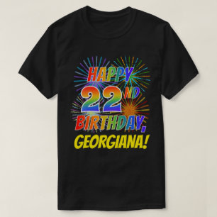 Regenbogen-Blick GLÜCKLICHER 22. GEBURTSTAG; T-Shirt