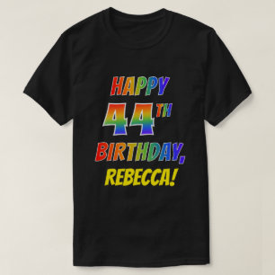 Regenbogen-Blick GLÜCKLICHER 44. GEBURTSTAG + T-Shirt