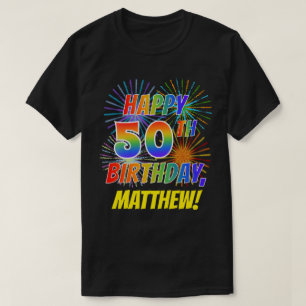 Regenbogen-Blick GLÜCKLICHER 50. GEBURTSTAG; T-Shirt