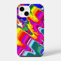 Regenbogen-Blip-Farbexplosion Fluid Art