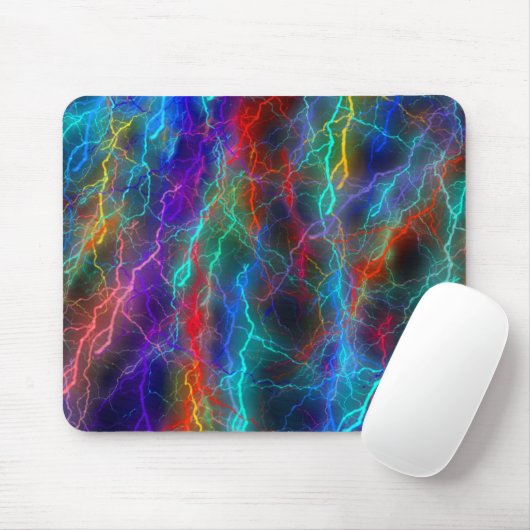 Regenbogen Blitz Sturm Mousepad (Mit Mouse)