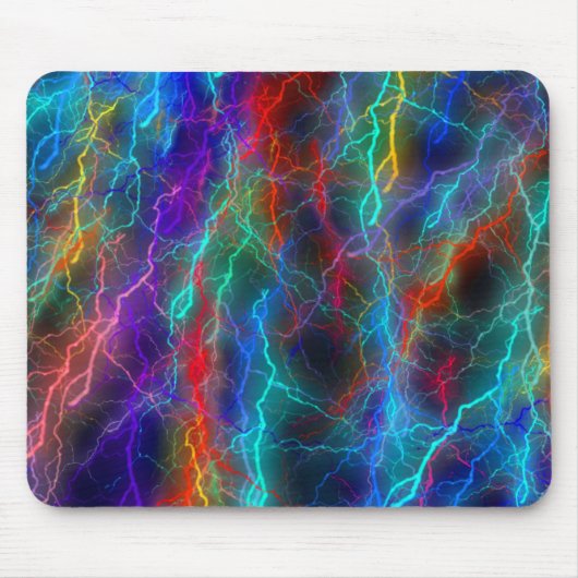 Regenbogen Blitz Sturm Mousepad (Vorne)