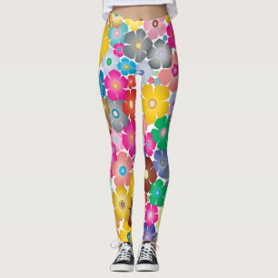 Regenbogen-Blume blüht Leggings