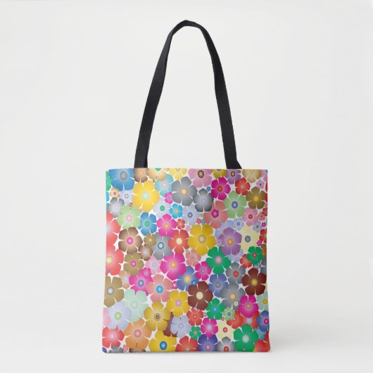 Regenbogen-Blume blüht Totbeutel Tasche (Vorderseite)