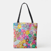 Regenbogen-Blume blüht Totbeutel Tasche (Rückseite)