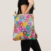 Regenbogen-Blume blüht Totbeutel Tasche (Von Nahem)