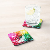 Regenbogen-Blume Getränkeuntersetzer (Rechte Seite)