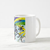Regenbogen-Blume Kaffeetasse (VorderseiteRechts)