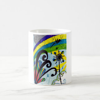 Regenbogen-Blume Kaffeetasse