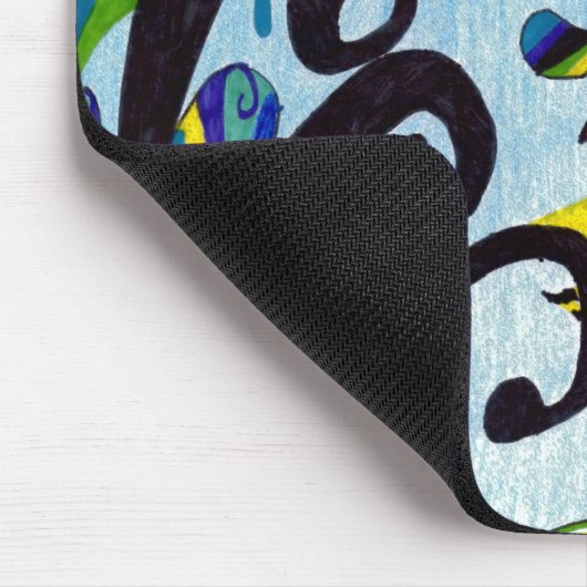 Regenbogen-Blume Mousepad (Ecke)