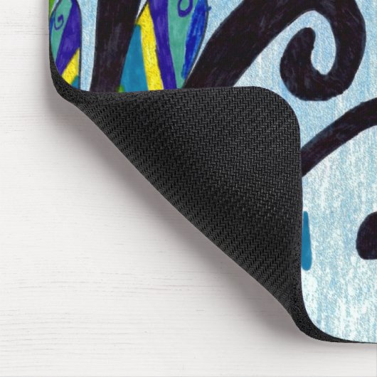 Regenbogen-Blume Mousepad (Ecke)