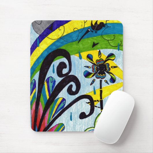 Regenbogen-Blume Mousepad (Mit Mouse)