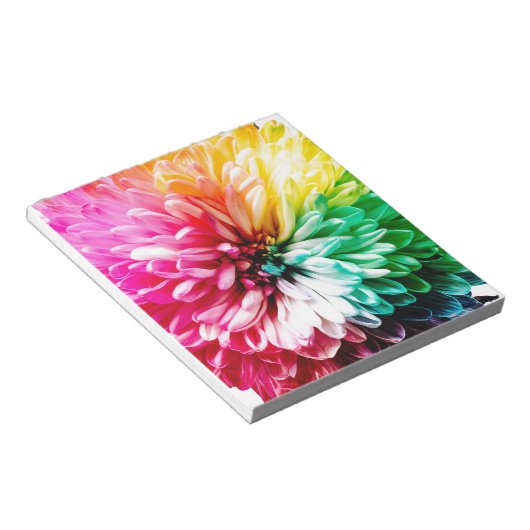 Regenbogen-Blume Notizblock (angewinkelt)