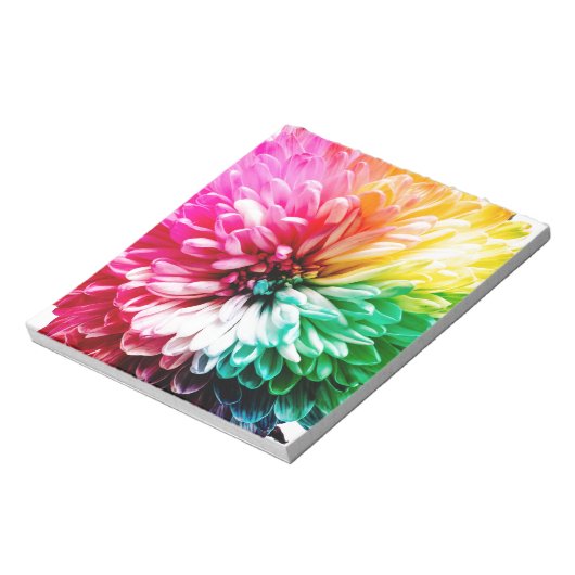 Regenbogen-Blume Notizblock (Rotiert)