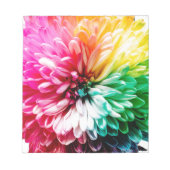 Regenbogen-Blume Notizblock (Vorderseite)