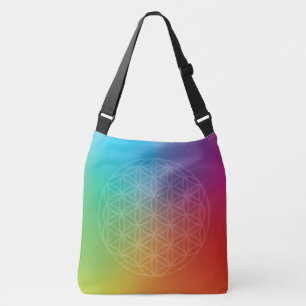 Regenbogen-Blume Tragetaschen Mit Langen Trägern