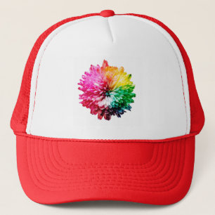 Regenbogen-Blume Truckerkappe