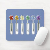 Regenbogen-Blume und Becher-Wissenschaftler Mousepad (Mit Mouse)
