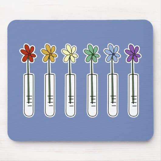 Regenbogen-Blume und Becher-Wissenschaftler Mousepad (Vorne)