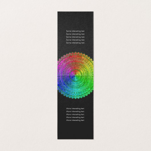 Regenbogen-BlumeMandala Visitenkarten (Innenseite Aufgefaltet)