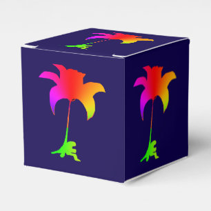 Regenbogen Blumen Dk Blau Hochzeit Geburtstag Geschenkschachtel