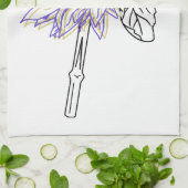 Regenbogen-Blumen-Funky-Kunst Geschirrtuch (Gefaltet)