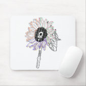 Regenbogen-Blumen-Funky-Kunst Mousepad (Mit Mouse)