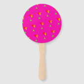 Regenbogen Blumen Heiß Rosa Fächer (Rückseite)