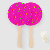 Regenbogen Blumen Heiß Rosa Fächer (Vorne und Hinten)