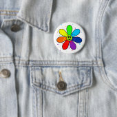 Regenbogen-Blumen-Knopf Button (Beispiel)