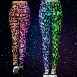 Regenbogen-Blumen-Leggings Leggings