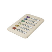 Regenbogen-Blumen mit Wissenschafts-Becher Badematte (Schrägansicht)