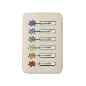 Regenbogen-Blumen mit Wissenschafts-Becher Badematte (Vorderseite Vertikal)