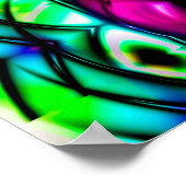 Regenbogen-Blumen-Panel Poster (Ecke)