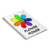 Regenbogen-Blumen-Power-Notizbuch Notizblock (Rechte Seite)