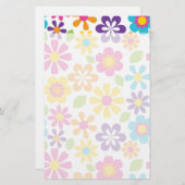 Regenbogen-Blumen-PowerHippieRetro Teens-Geschenke Briefpapier (Vorne/Hinten)