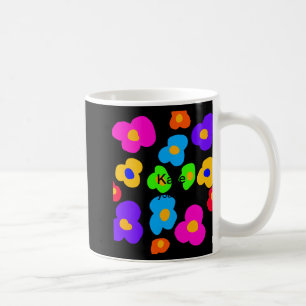 Regenbogen-Blumen-Stolz-Liebe-Namen-Text Lqbtq-Abs Kaffeetasse