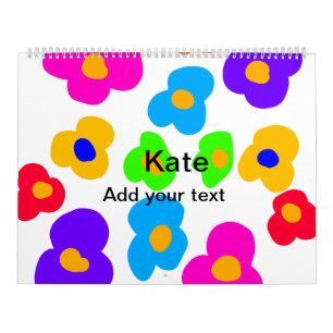 Regenbogen-Blumen-Stolz-Liebe-Namens-Text lqbtq ab Kalender